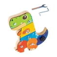 thumbnail image 4 of HILABEE Dinosaur Screwdriver Board Set Busy Board Early Development Wooden Screw Driver C, 4 of 9