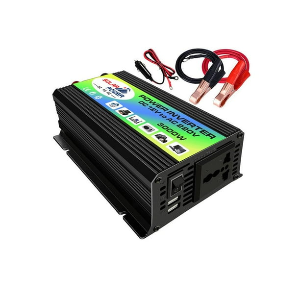 Riwesomey Inversor de corriente para automóvil de alto rendimiento de 300 W 12 V 220 V a CA 110 V Convertidor de transformador de voltaje Adaptador Vehículos, repuestos y accesorios Mis No.2