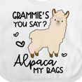 thumbnail image 4 of Inktastic Grammie's You Say Alpaca My Bags Boys or Girls Baby Bib, 4 of 4