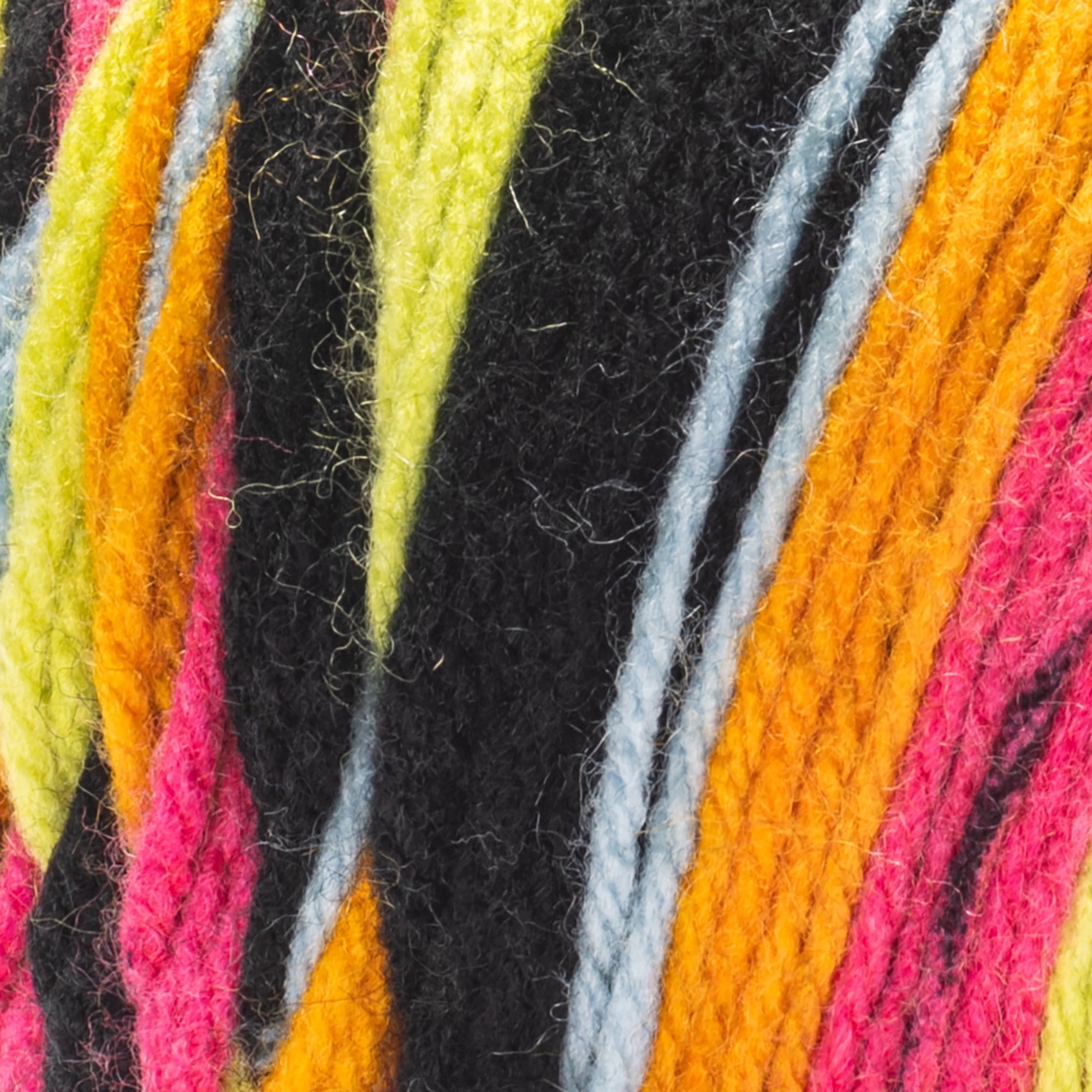 Red Heart® All In One Granny Square™ #4 Worsted (Medium) Acrylic Yarn, Black-Spicy Lime 8.8oz/250g 440 Yards (3 Pack)