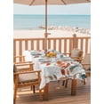 thumbnail image 2 of Outdoor Tablecloth with Umbrella Hole for Patio/Picnic/Party/Camping, Vintage Leaves Waterproof Table Cloth Rectangle Table Cover Washable, Summer Botanical Pastoral Watercolor (60"x 102"), 2 of 8