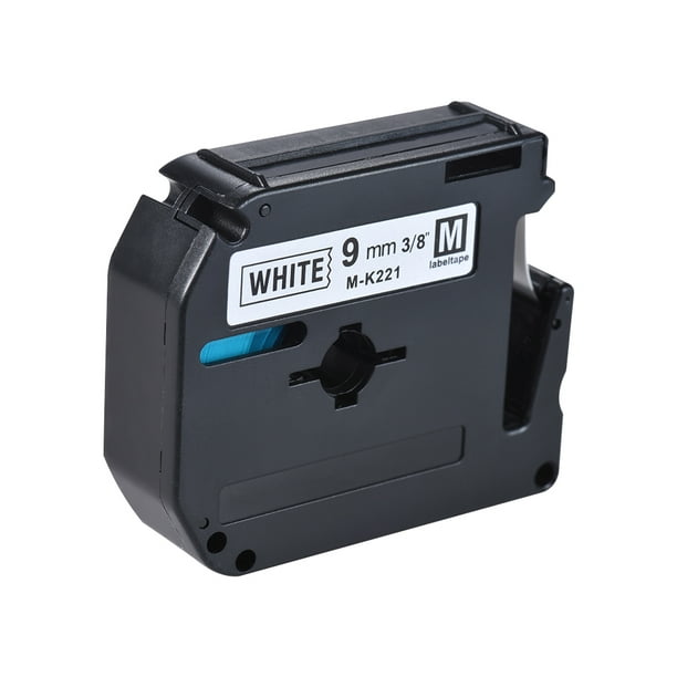 Ruban d'étiquette noir sur blanc compatible avec l'imprimante d'étiquettes  Brother PT-65/PT-70/PT80 9 mm * 8 m 