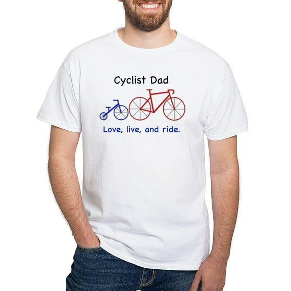 CafePress - Cyclist Dad T Shirt - Men's Classic T-Shirts