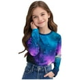 thumbnail image 3 of Juslio Girl Shirts Graphic Tees Long Sleeve Round Neck Print Kids Clothing Fashion Tops Casual Girls and Boys Shirts, 3 of 8