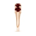 thumbnail image 3 of ANGARA Lab Grown 3.75 Ct Half Eternity Five Stone Ruby Wedding Band for Women in 14K Rose Gold (Size-5.5mm) | July Birthstone, Birthday, Anniversary, Jewelry Gift for Women | Lab-Grown Ruby Ring, 3 of 8