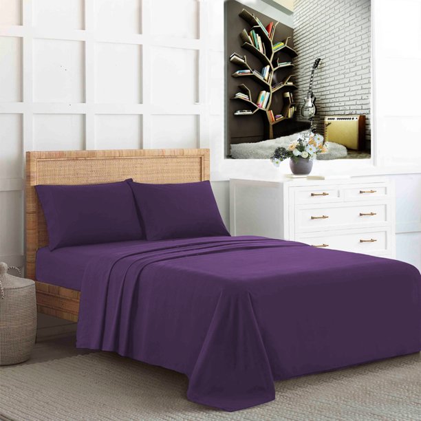 LUXURY Bamboo Bed Sheet Set Deep Pockets, Eco Friendly, Hypoallergentic, Antibacterial, Wrinkle