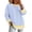 Light Blue, variant on Womens Striped Color Block Long Sleeve Sweatshirt Crew Neck Fake Two Piece Casual Loose Fit Pullover Tunic Tops Light Blue 2XL