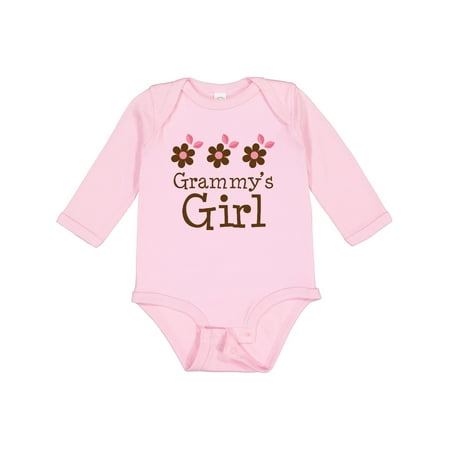 

Inktastic Grammy s Girl Daisies Gift Baby Girl Long Sleeve Bodysuit