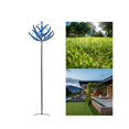 thumbnail image 5 of Spinner de viento de 35 pulgadas para esculturas de viento cinético de metal de patio y jardín, regalo de decoración de patio de loto azul, decoración al aire libre, 5 of 5