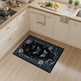 thumbnail image 2 of ODIKA 3'x5' Washable Throw Rug Stain Resistant, Low Profile, Non-Slip Gothic Moth Snake Border Mystical Whimsical Witchy Witch Themed for Entryway, Kitchen, Mudroom, 2 of 7