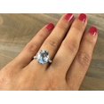 thumbnail image 5 of HeartsAndYou 1.2ct Natural Blue Aquamarine Solitaire Engagement Ring 18k 14k SOLID White Gold, 5 of 9