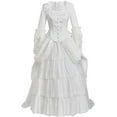 thumbnail image 2 of Women's Christine Daae Style White Victorian Bustle Gown with Vintage Structure and Refined Finish, 2 of 6