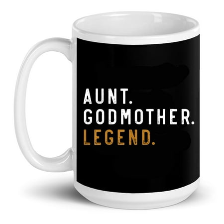 

Vintage Aunt Godmother Legend Funny Auntie Mothers Day Gift Ceramic Mug 15oz (White;15oz)