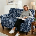 thumbnail image 6 of Xixirimido Recliner Sofa Covers Recliner Chair Covers Loveseat Recliner Slipcovers with Pockets Washable Furniture Protector with Elastic Bottom, Elegant Foliage, 6 of 8