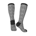 thumbnail image 4 of Daiia Sports Socks Black Leopard Printed Novelty Crew Socks for Men Women Knee High Socks Cotton Socks Soft & Breathable Support Unisex Socks, 4 of 9