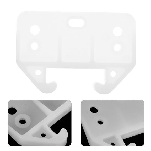HOOWIFFY White Plastic Cabinet Drawer Slide Brackets Set for Smooth, Quiet Furniture and Easy Installation
