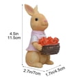 thumbnail image 3 of SLYNSHome Easter Bunny Figurines Decorations,Pink Spring Rabbit Statues Tabletop Decor for Home Table Office Kitchen Farmhouse, 3 of 7