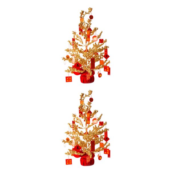 Toystoory Adorno de árbol de la suerte chino para hotel de oficina en casa elegante y afortunado Type1 NO1