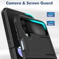 thumbnail image 4 of SaniMore for Samsung Galaxy Z Flip 4 Ultra-Thin Two-Layers Protection Case, Rugged PC Back & Flexible TPU Military Grade Shockproof Heavy Duty Protective Case for Samsung Z Flip 4, Black, 4 of 6