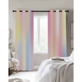 thumbnail image 3 of Pink Purple Blackout Curtains 39 Inches Long for Bedroom, Modern Colorful Ombre Abstract Tie Dye Art Thermal Insulated Room Darkening Black Out Window Curtain Panels Grommet Drapes for Living Room, 3 of 8