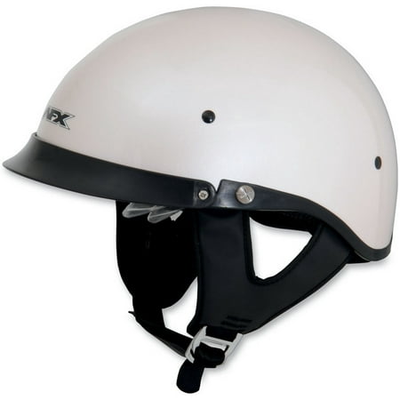 AFX FX-200 Solid Half Helmet Pearl White XL (Best Helmet For Ktm Duke 200)