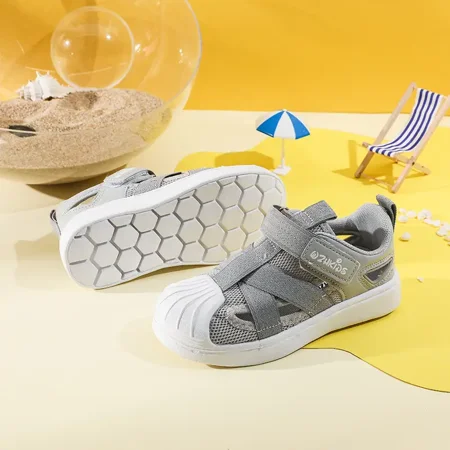 

GEDER-SA Toddler Girls Closed Toe Sandals With Hook & Loop Fastener Kids Shoes Summer