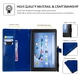 thumbnail image 2 of Dteck Folio Case For Amazon Fire HD 10 10.1" 2017 Model, Lightweight Embossed Butterfly PU Leather Flip Stand Case Cover with Card/Stlylus Holder,Blue, 2 of 4
