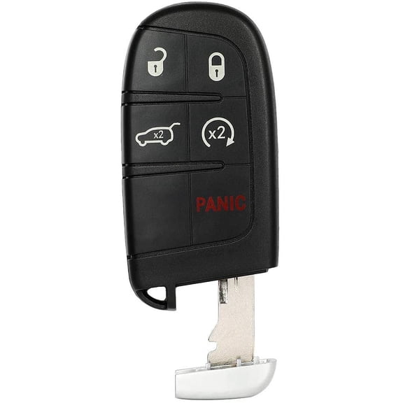 ECCPP Replacement Remote Key Shell Case with Uncut Ignition Key 2014-2019 for Jeep Grand Cherokee 2018 for Jeep Trailhawk 2017-2019 for Jeep Compass M3N-40821302 7812A-40821302 1pc