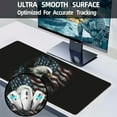 thumbnail image 5 of Desk Mat, USA Flag and Bald Eagle Extended Large Gaming Mouse Pad for Desk XXL, Non-Slip Rubber Base Stitched Edges Long Computer Keyboard Desk Pad Mouse Mat for Home Office Gaming 35.4"X15.7", 5 of 6