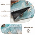 thumbnail image 6 of Coastal Sea Turtle 4x6 Area Rugs for Living Room, Beach Ocean White Floral Starfish Non Slip Floor Mat Washable Low-Profile Indoor Carpet for Bedroom, Dining Room, Bathroom, 6 of 9