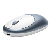 Satechi Aluminum M1 Bluetooth Wireless Mouse with Rechargeable Type-C Port - Compatible with 2022 MacBook Pro/Air M2, Mac Mini, iMac Pro/iMac, 2022 iPad Air M1, 2021 iPad Pro and More (Blue)