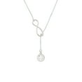 thumbnail image 2 of Delight Jewelry Silvertone Cross Silhouette Silver tone Elegant Infinity Lariat Necklace, 2 of 4
