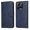 Blue, variant on Wallet Phone Case for Honor X5C Plus with Card Holder and Stand Function Blue