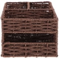 thumbnail image 1 of Miangastore Compartment Storage Box Coffee Paper Rope 1Set 8.3X5.9X5.3In, 1 of 8