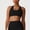 Black, variant on Racerback Workout Bras for Women Fitness Padded Summer Bra for Women Plain Open Back Plunge No Wire Bras