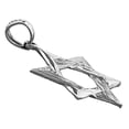 thumbnail image 4 of Rhodium Plated 925 Sterling Silver 18MM Jewish Star of David Pendant, 4 of 5