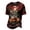 Deep Red, variant on YNGKMEA Men's Halloween T Shirt Short Sleeve Pumpkin Skeleton Graphic T-Shirts Crew Neck Casual Summer Shirts
