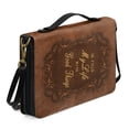 thumbnail image 2 of FOR U DESIGNS Brown Cross Bible Case with Strap Reusable Bible Case Bible Protector Size XL Church Leather Bible Study Bags and Totes for Women Christian Bible Bags for Men Tote Bag, 2 of 7