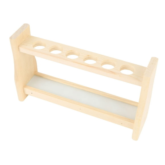 Wooden Detachable Test Tube Holder Stand Vial Rack Tube Rack Double Panel,Test Tube Rack for Microcentrifuge Tubes