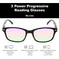 thumbnail image 2 of Multi Focus Progressive Reading Glasses 3 Powers in 1 Reader for Men and Women (Tortoise - Rectangle, 2.00), 2 of 6