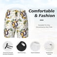 thumbnail image 3 of Balery Snake And Moon Mens Swim Trunks Swim Shorts for Men Quick Dry Inseam Beach Shorts with Compression Liner Pocket-3X-Large, 3 of 9