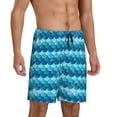 thumbnail image 2 of Kdxio Pearlescent Scales Print Mens Sleep Shorts Bottoms Soft Comfy Pajama Wear Pants with Drawstring Pockets, 2 of 5
