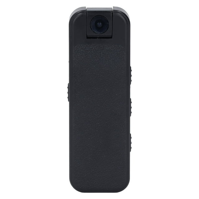 Videocámara De Bolsillo, Cámara Pequeña Portátil HD 1080P, Lente Giratoria De 180 Grados, 6 LED Infrarrojos Con Clip Trasero Para Guardia De Seguridad