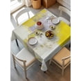 thumbnail image 6 of Yellow Table Cloth, Modern Geometric Grey Oil Painting Abstract Waterproof Tablecloth for Square Tables, Reusable Washable Fabric Table Cover for Restaurant Kitchen Dining Tables 60"x60", 6 of 6