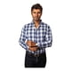 thumbnail image 2 of Camisa Hombre Casual Cuadros Blancos, Azul Marino Moon & Rai, 2 of 7