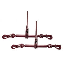 (2 Pack) Mytee Products 5/16"-3/8" Heavy Duty Ratchet Lever Load Binder w/ Grab Hooks 5,400 Lbs Working Load Limit | Tie Down Hauling Chain Binders for Flatbed Truck Trailer