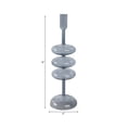 thumbnail image 4 of Decorative Candle Holder for Taper Candles - Modern Glass Candlestick Holder with Disc and Sphere Design for Table Decor - Pair with Centerpieces for Tables and Living Room Decor - 13" Blue, 4 of 13