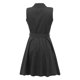 thumbnail image 3 of Txlixc Vestido de Mujer, Color sólido Sin Mangas Cuello Doblado Abotonado Delgado en Forma de A, Vestido Suelto con cinturón para la Playa, Vacaciones Txlixc  Estilo de ocio, 3 of 9