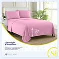 thumbnail image 3 of Sweet Home Collection Twin XL Sheet Sets, Classic 1800 Series Deep Pocket 3 Piece, Luxury Soft Microfiber Bed Sheet Sets, Pink, 3 of 5