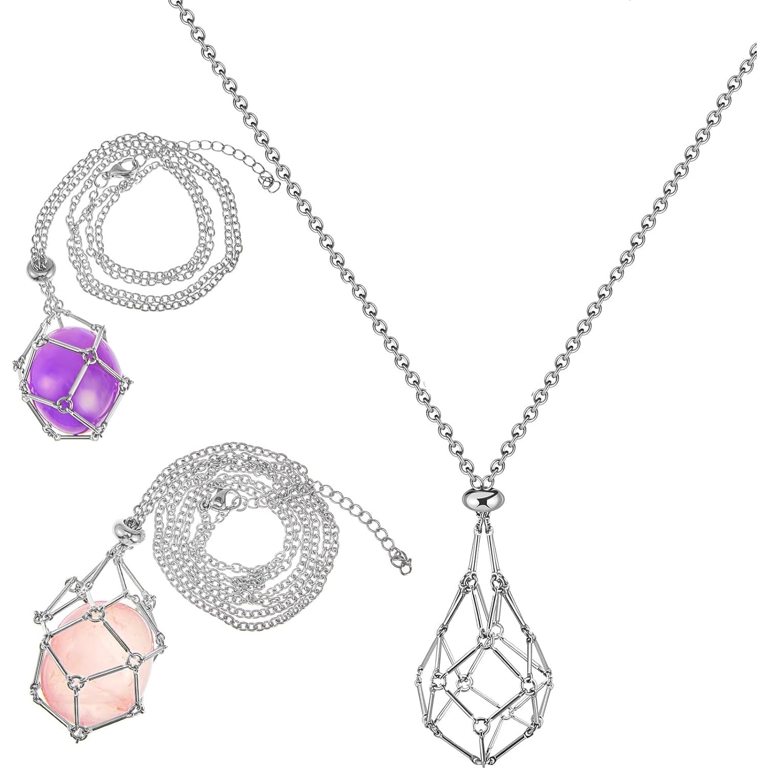 NAMZI Crystal Necklaces for Women Crystal Pendant Gemstone